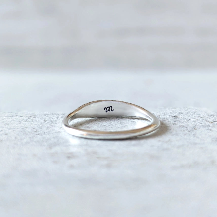 Silver Wheat Signet Ring