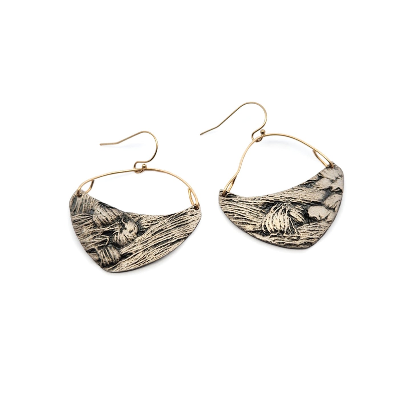 Oxidized Texture Earrings