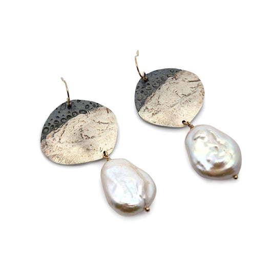 Sterling Silver & Gold-Filled Baroque Pearl Earrings