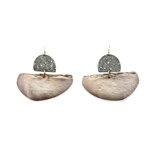 Textured Slice Earrings