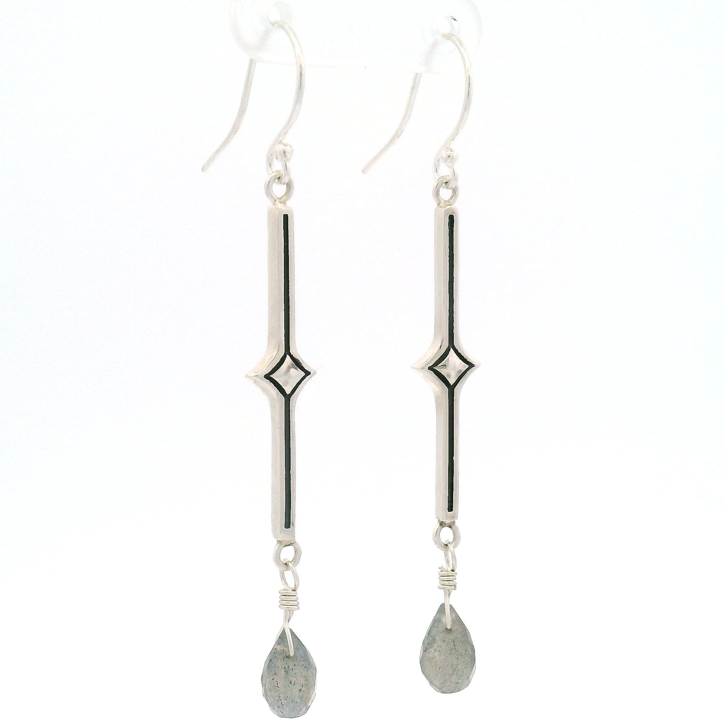 Sterling Silver Labradorite Baluster Earrings