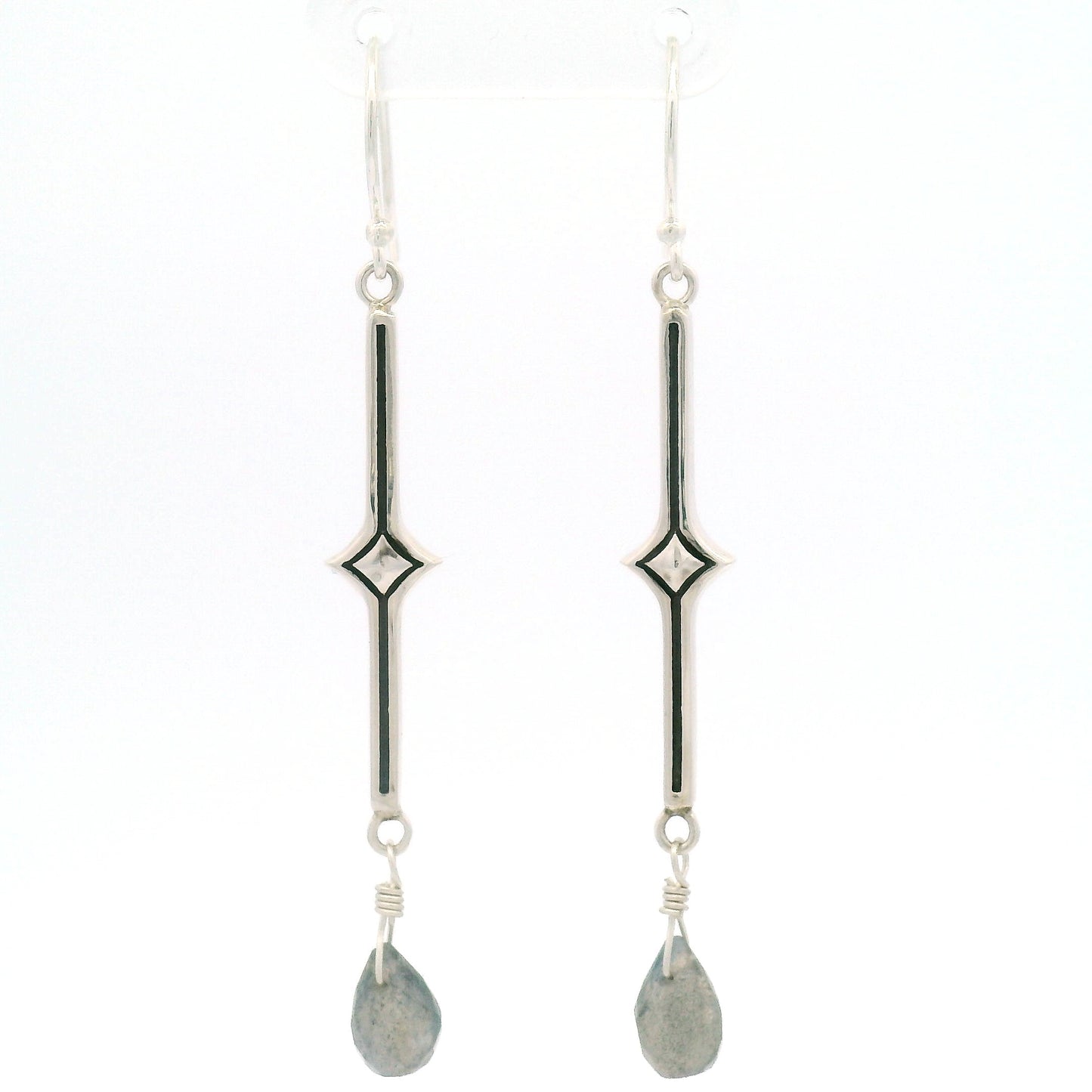Sterling Silver Labradorite Baluster Earrings