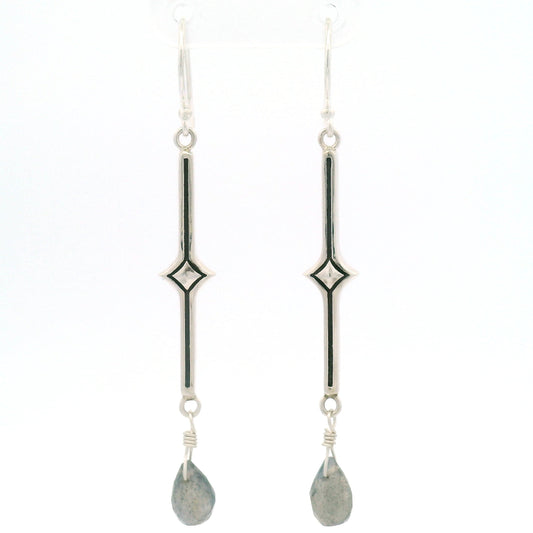 Sterling Silver Labradorite Baluster Earrings