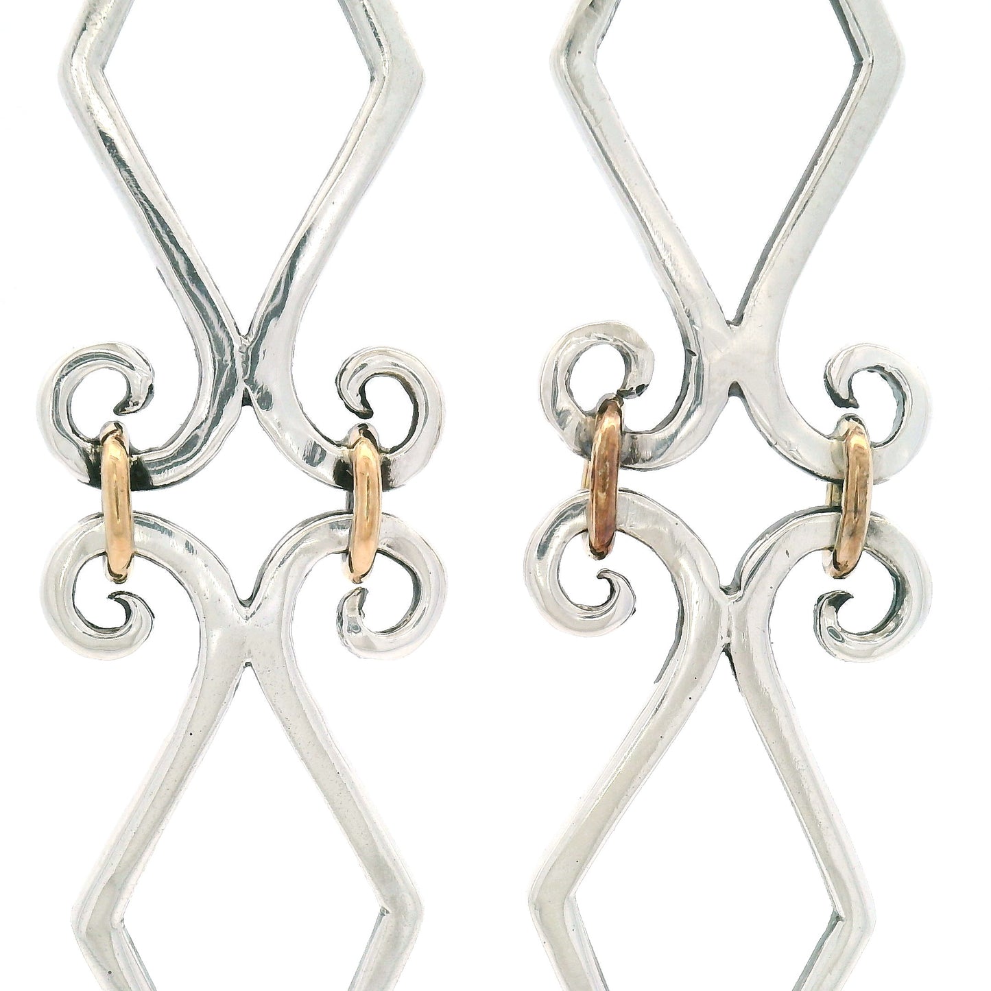 Sterling Silver Gold Filled Fleur De Lis Earrings