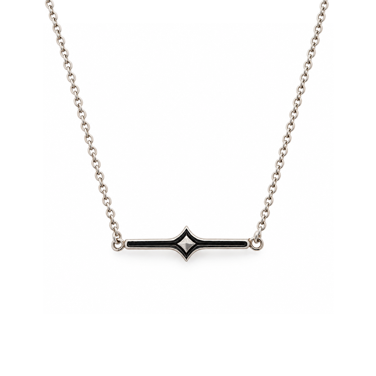 Sterling Silver Baluster Bar Necklace
