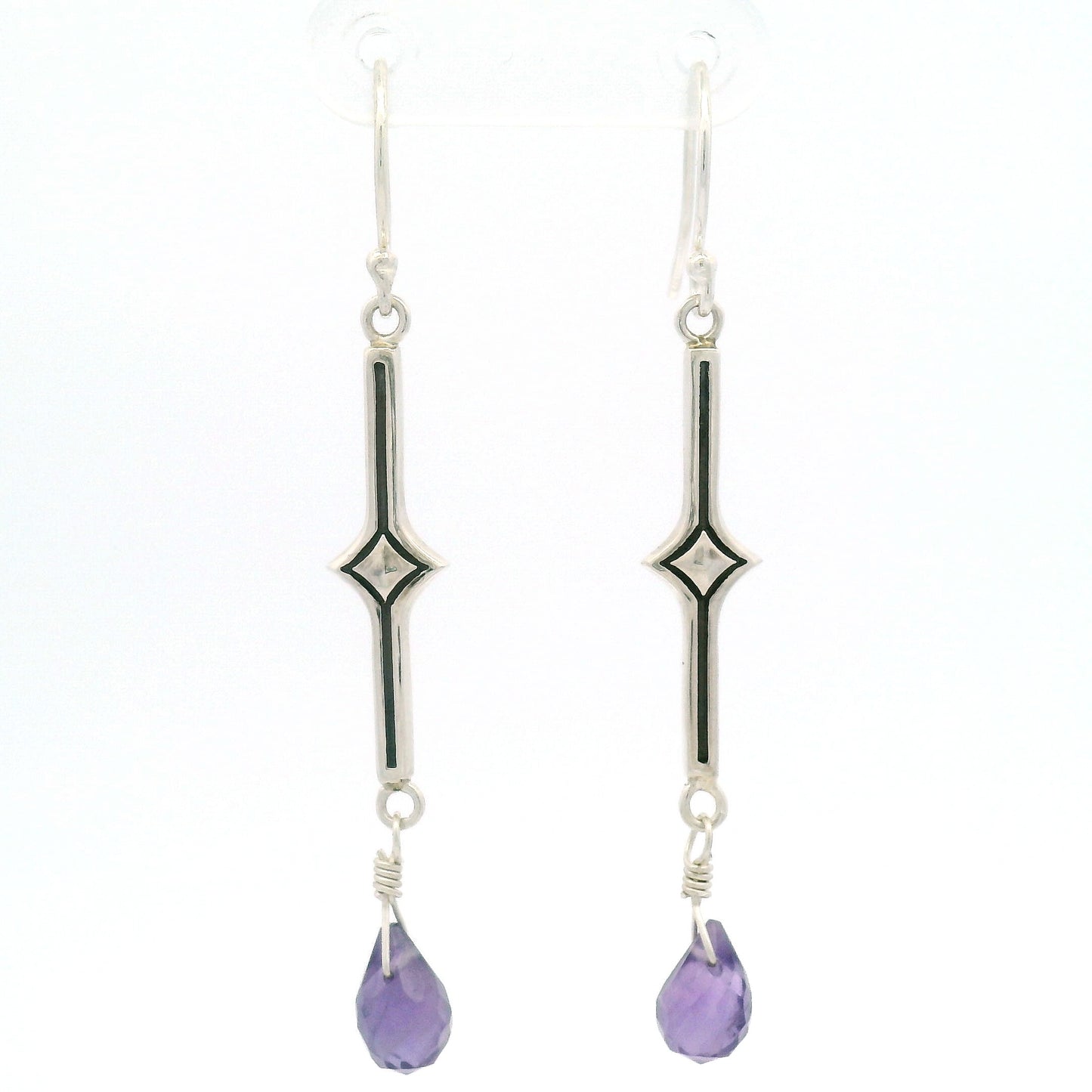 Sterling Silver Amethyst Baluster Earrings