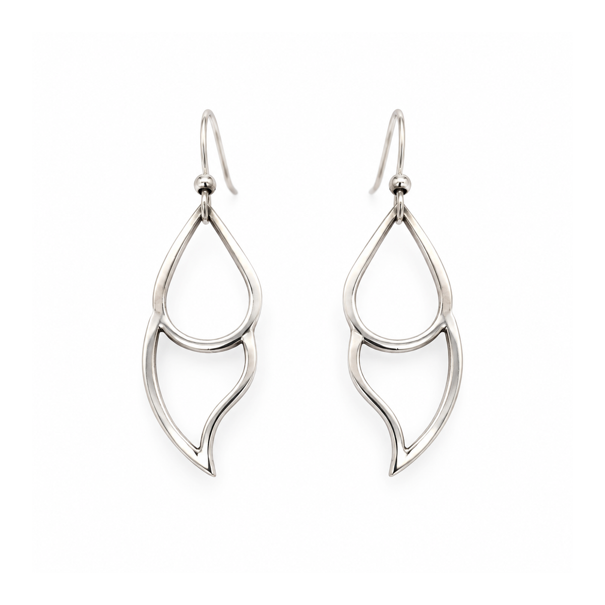 Sterling Silver Openwork Wing Earrings