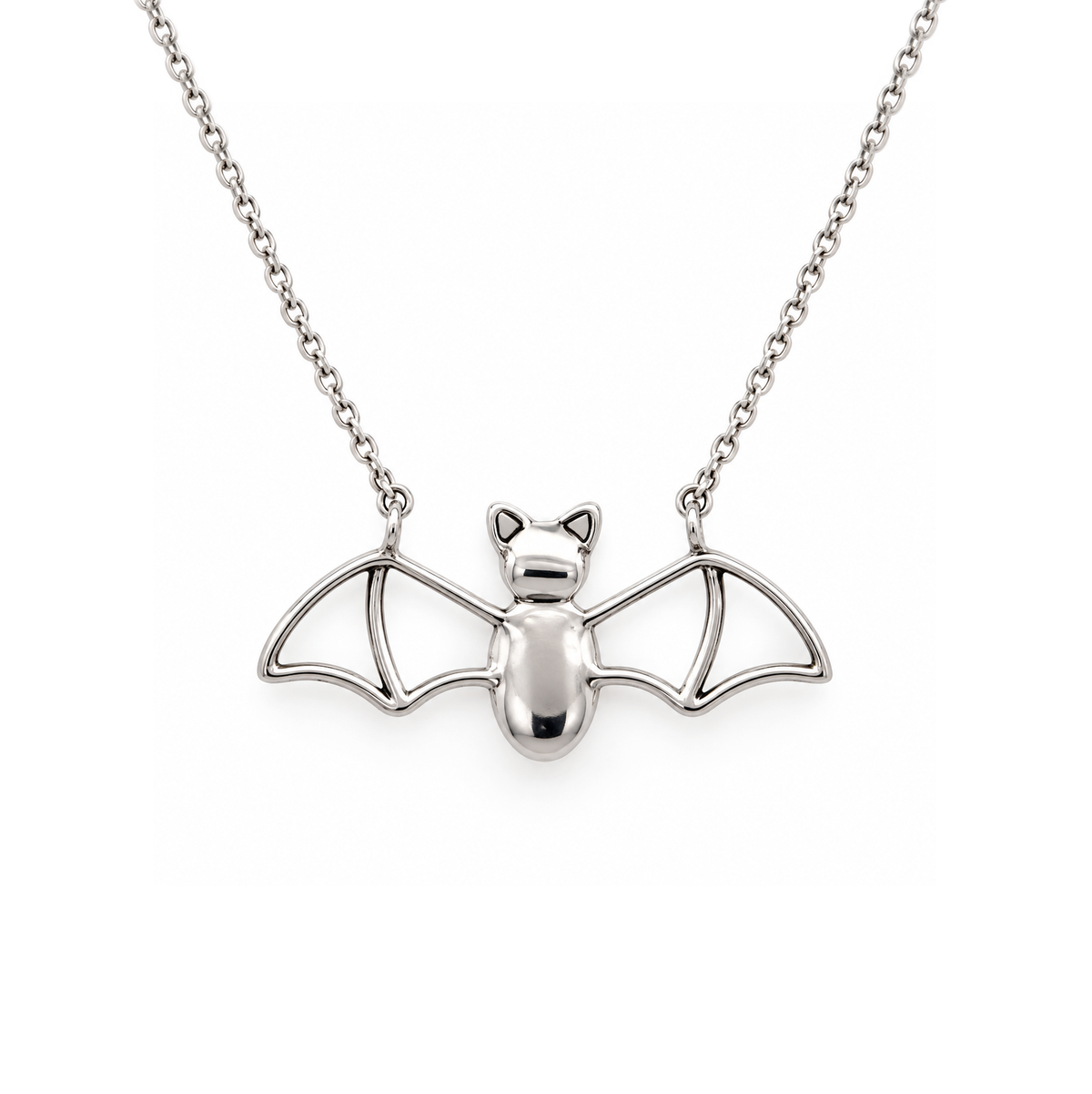 Sterling Silver Bat Necklace