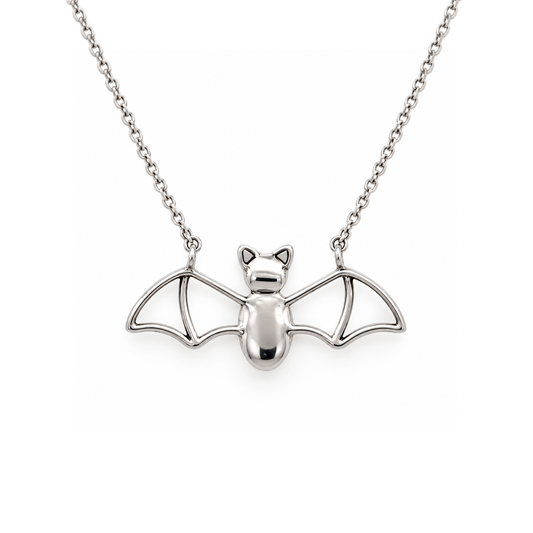Sterling Silver Bat Necklace