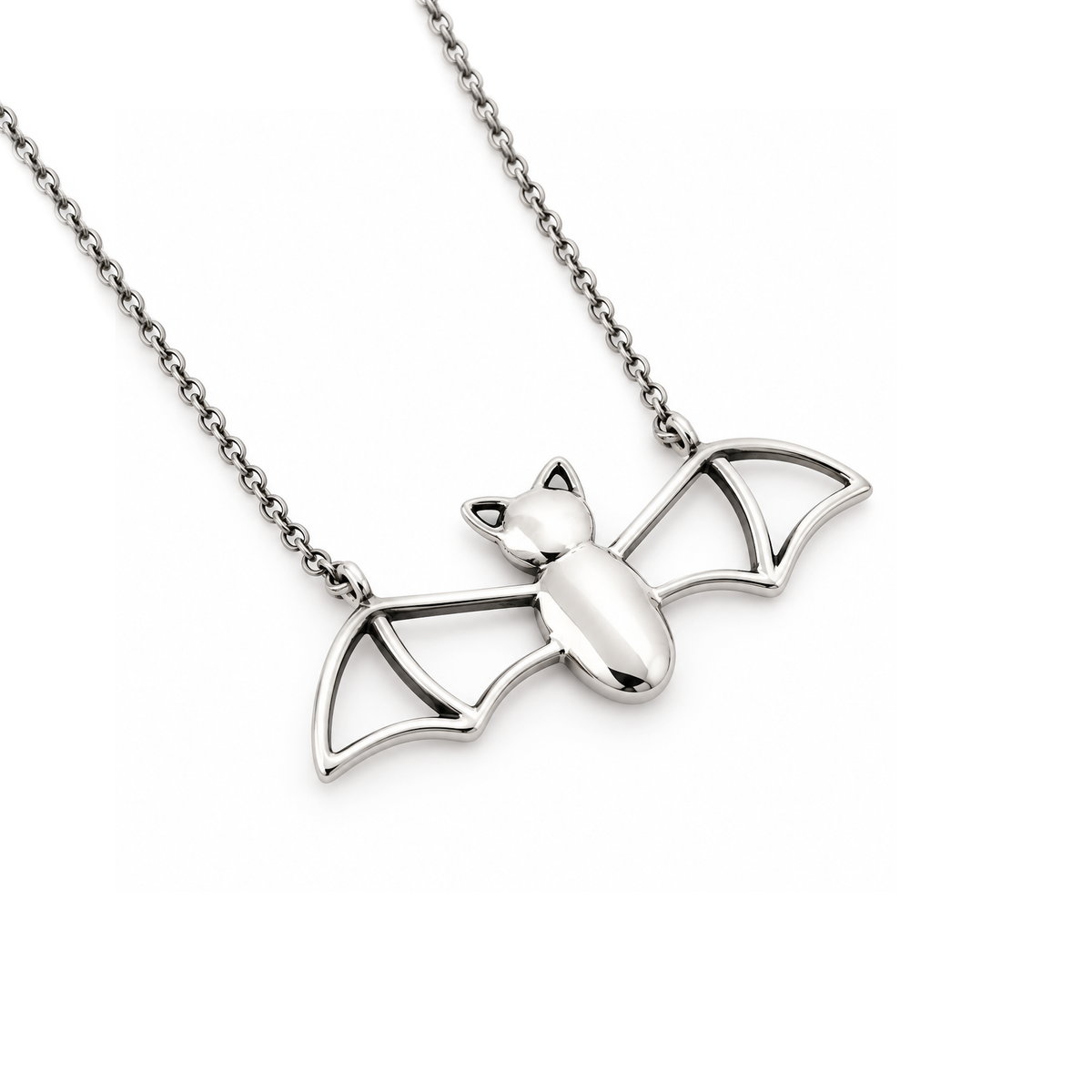 Sterling Silver Bat Necklace
