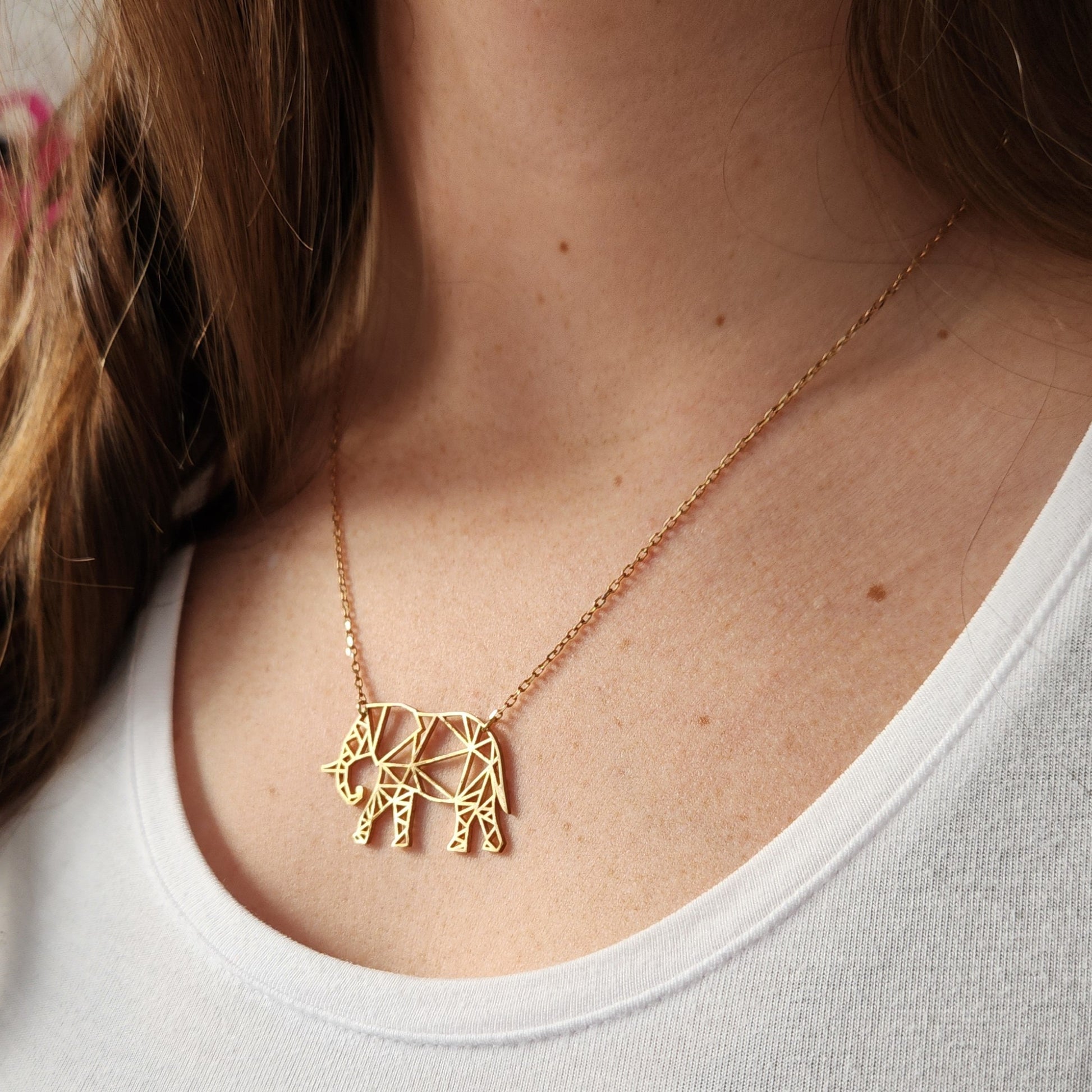 Geometric Elephant Necklace