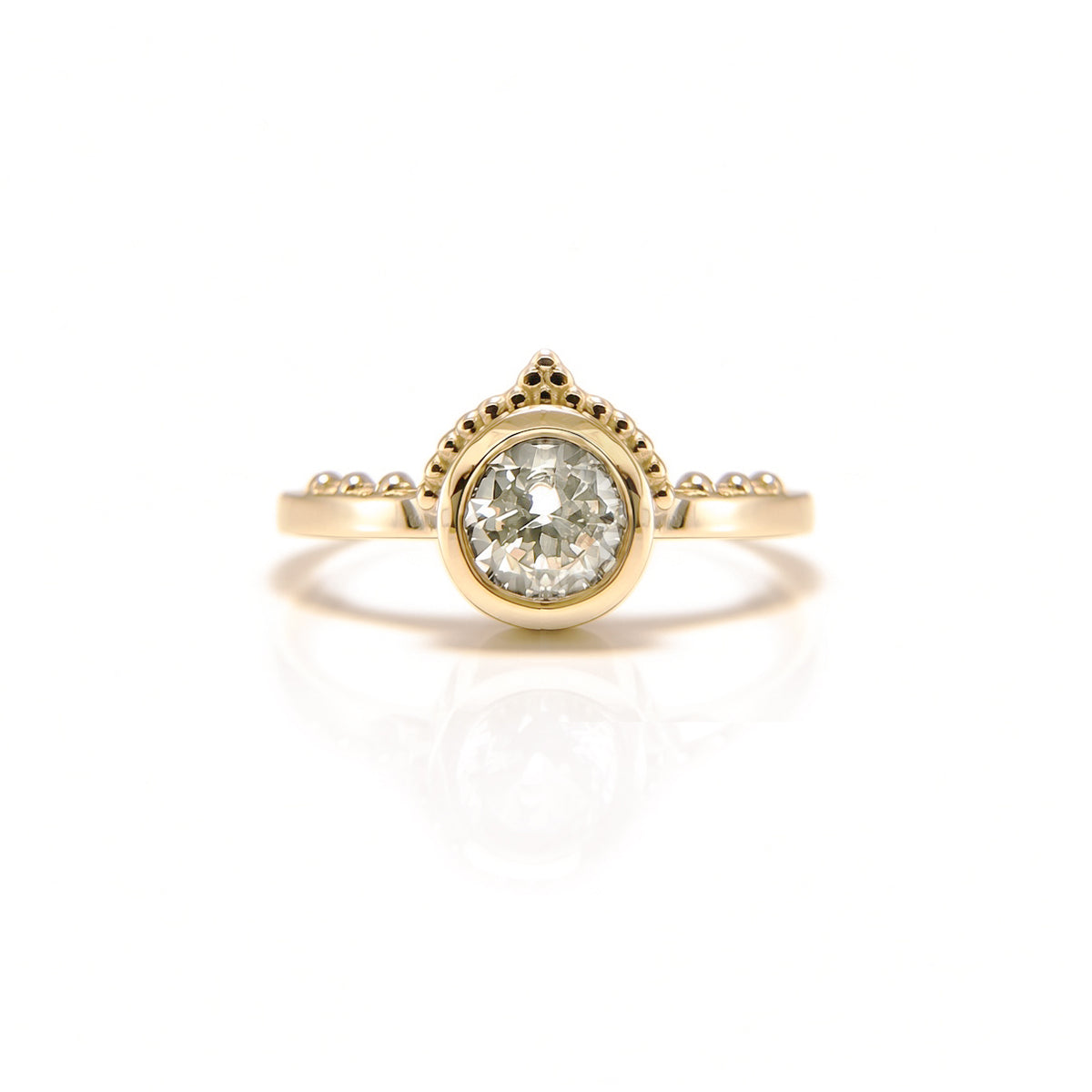 Lab-Grown Sapphire Crown Ring