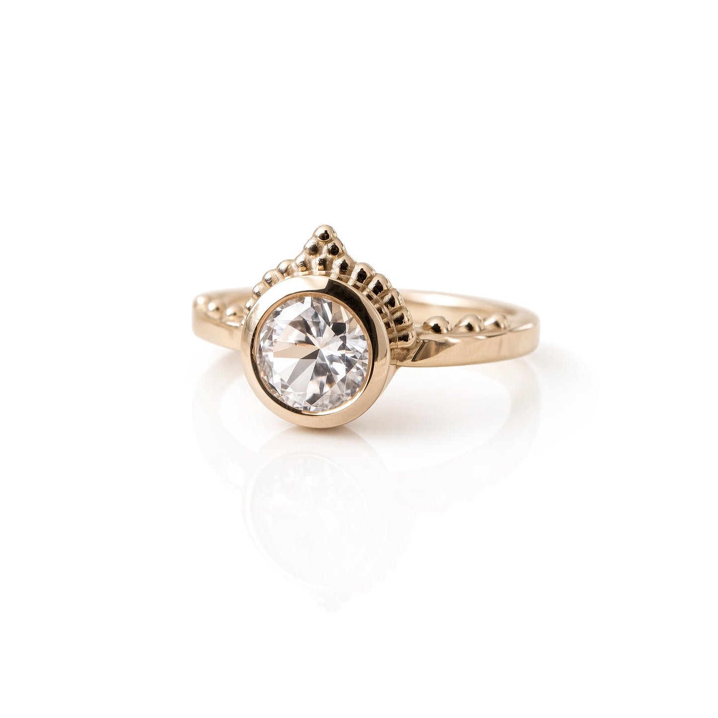 Lab-Grown Sapphire Crown Ring
