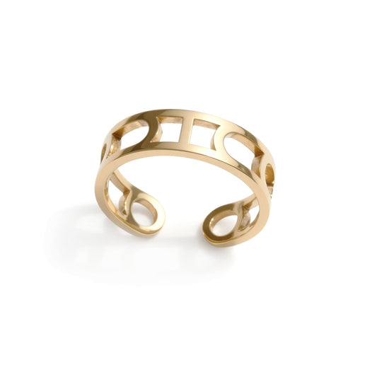 Selene Openwork Brass Ring
