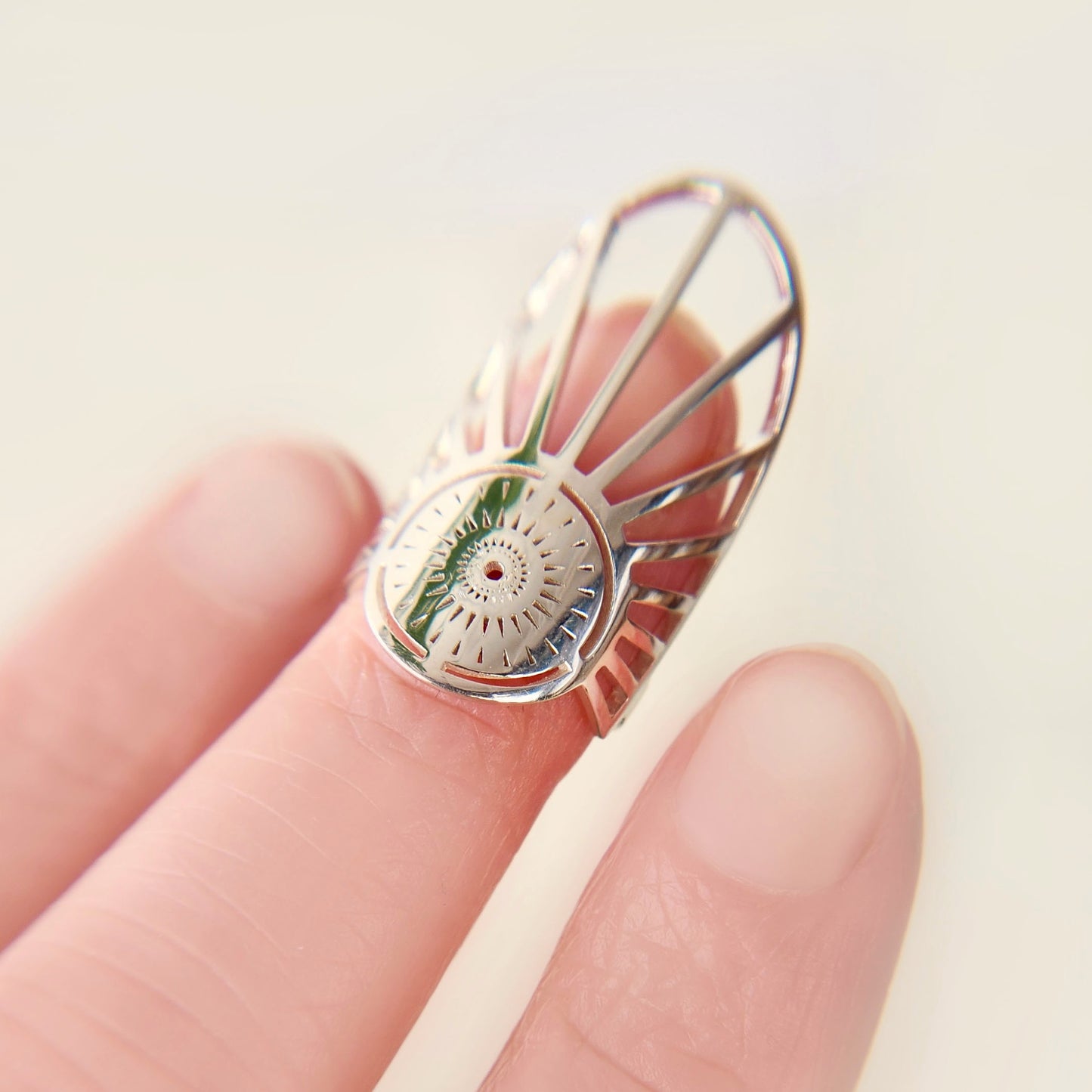 Sun Burst Adjustable Midi Ring