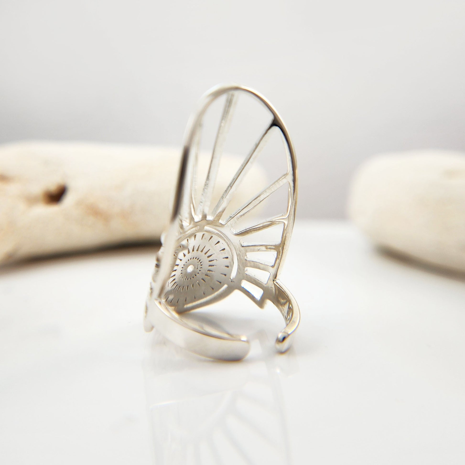 Sun Burst Adjustable Midi Ring