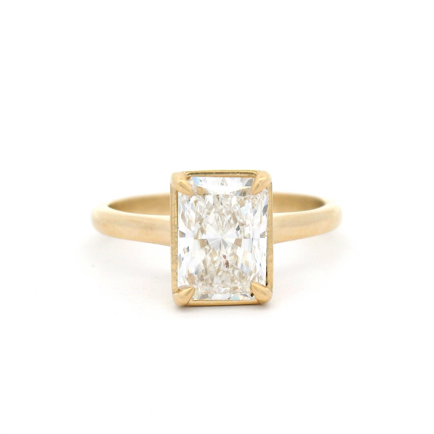 14k Yellow Solitaire with 1.72ct Lab-Grown Radiant-Cut Diamond