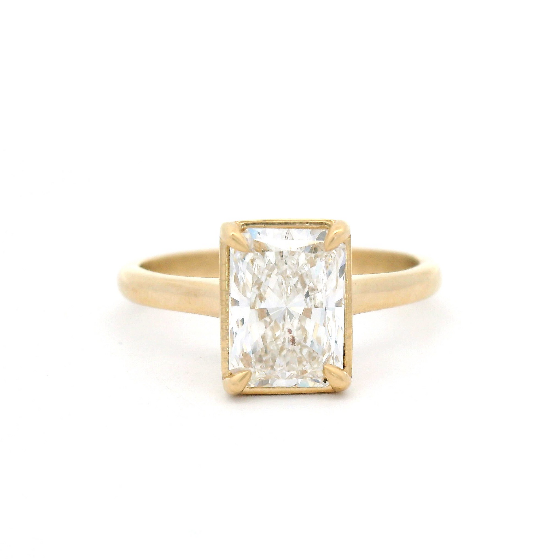 14k Yellow Solitaire with 1.72ct Lab-Grown Radiant-Cut Diamond