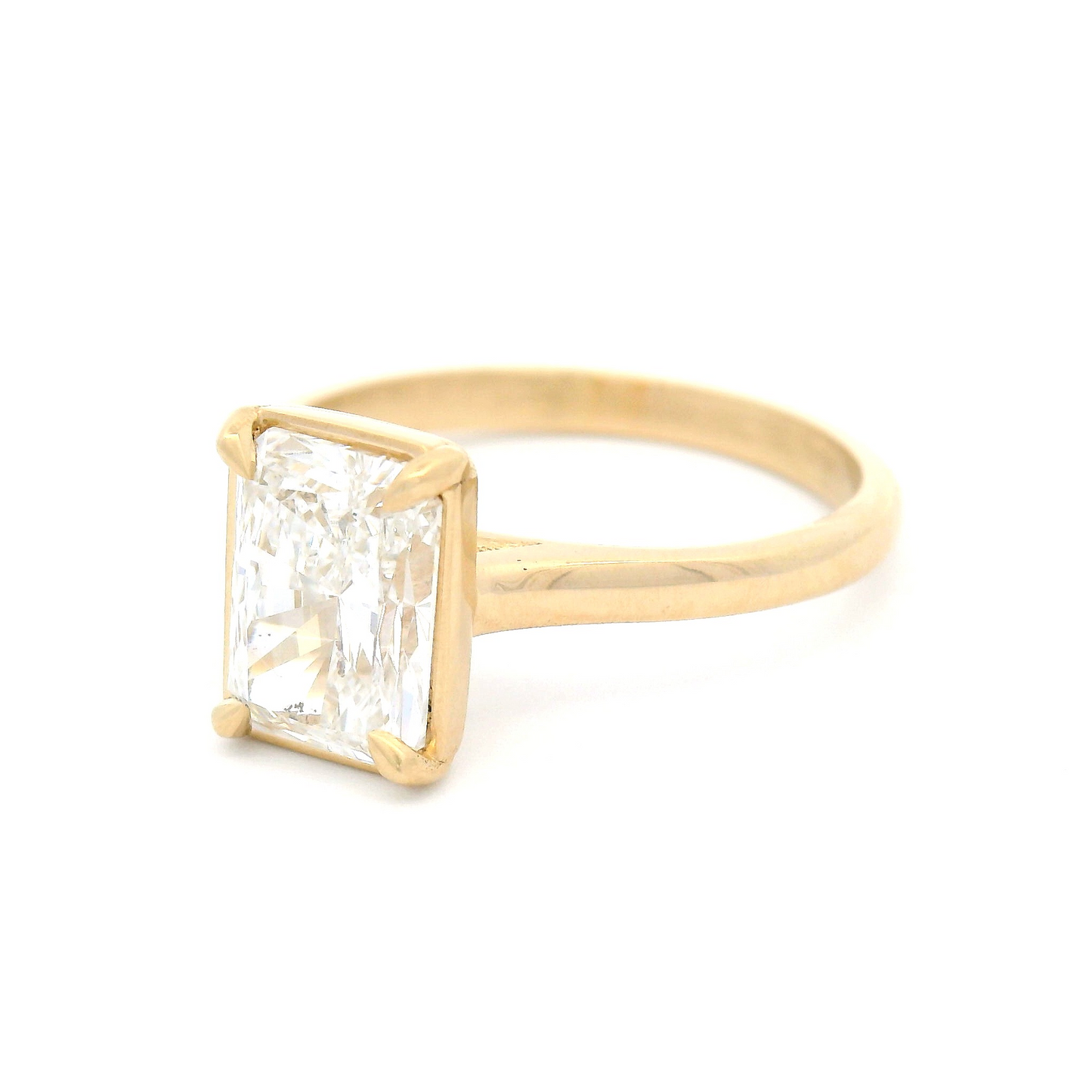 14k Yellow Solitaire with 1.72ct Lab-Grown Radiant-Cut Diamond