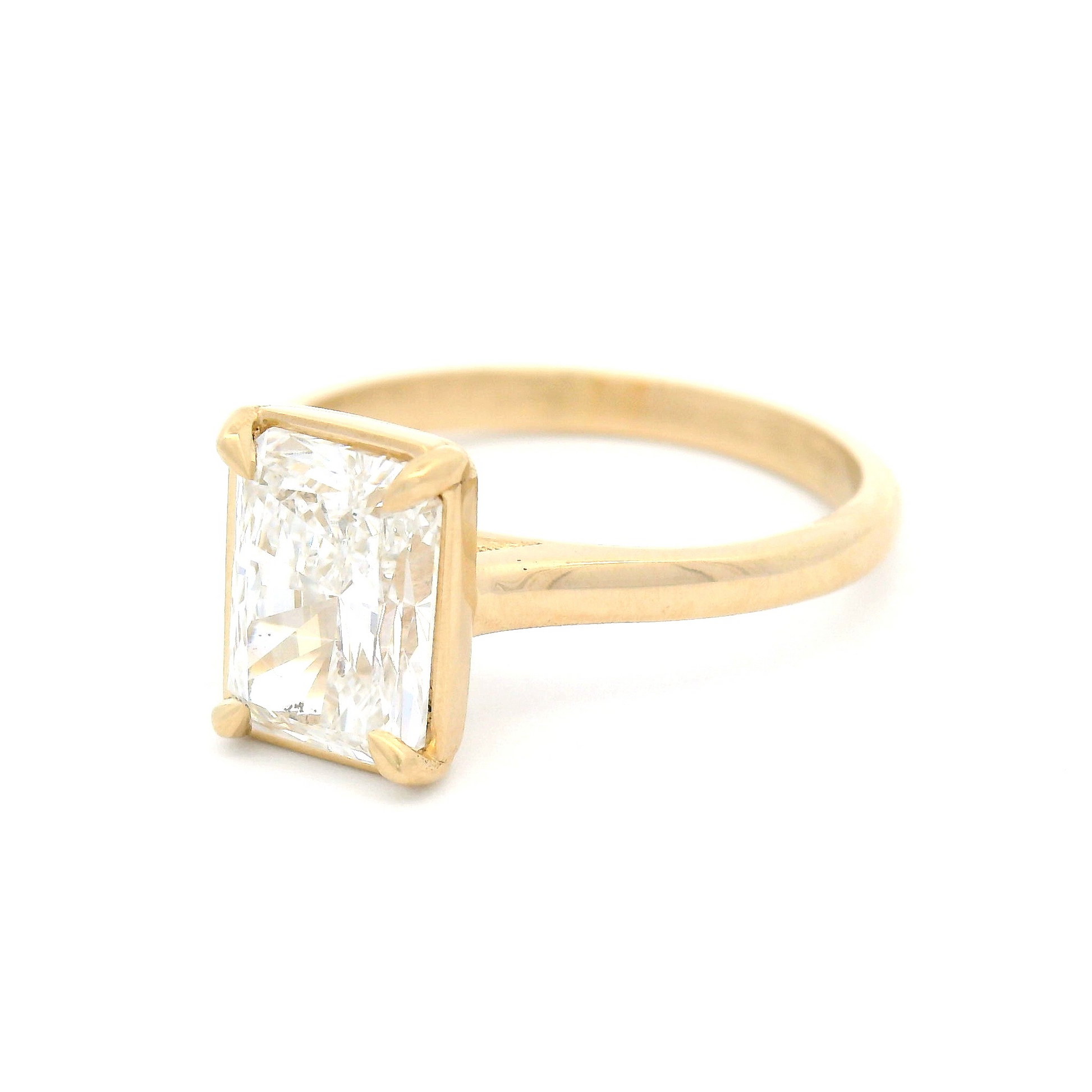 14k Yellow Solitaire with 1.72ct Lab-Grown Radiant-Cut Diamond