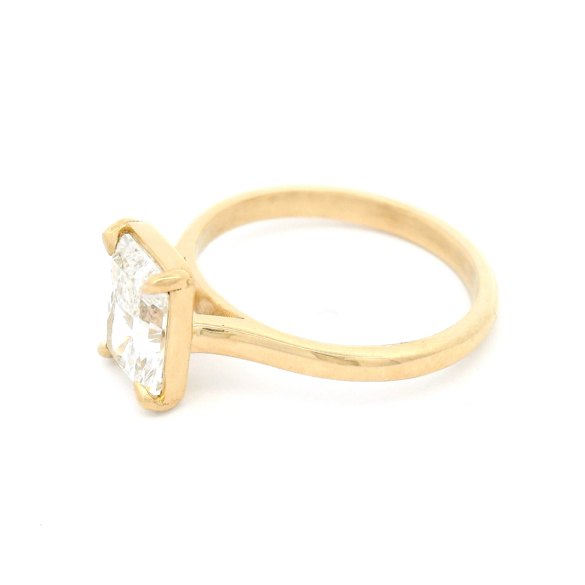 14k Yellow Solitaire with 1.72ct Lab-Grown Radiant-Cut Diamond