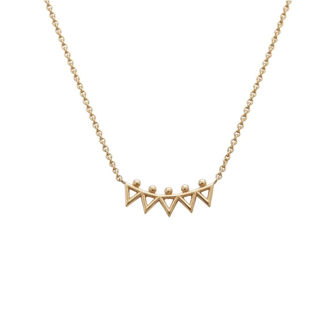 14k Yellow Gold Mountain Necklace