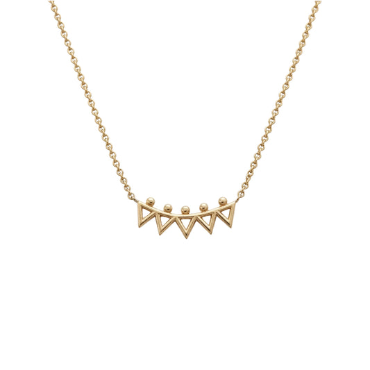 14k Yellow Gold Mountain Necklace
