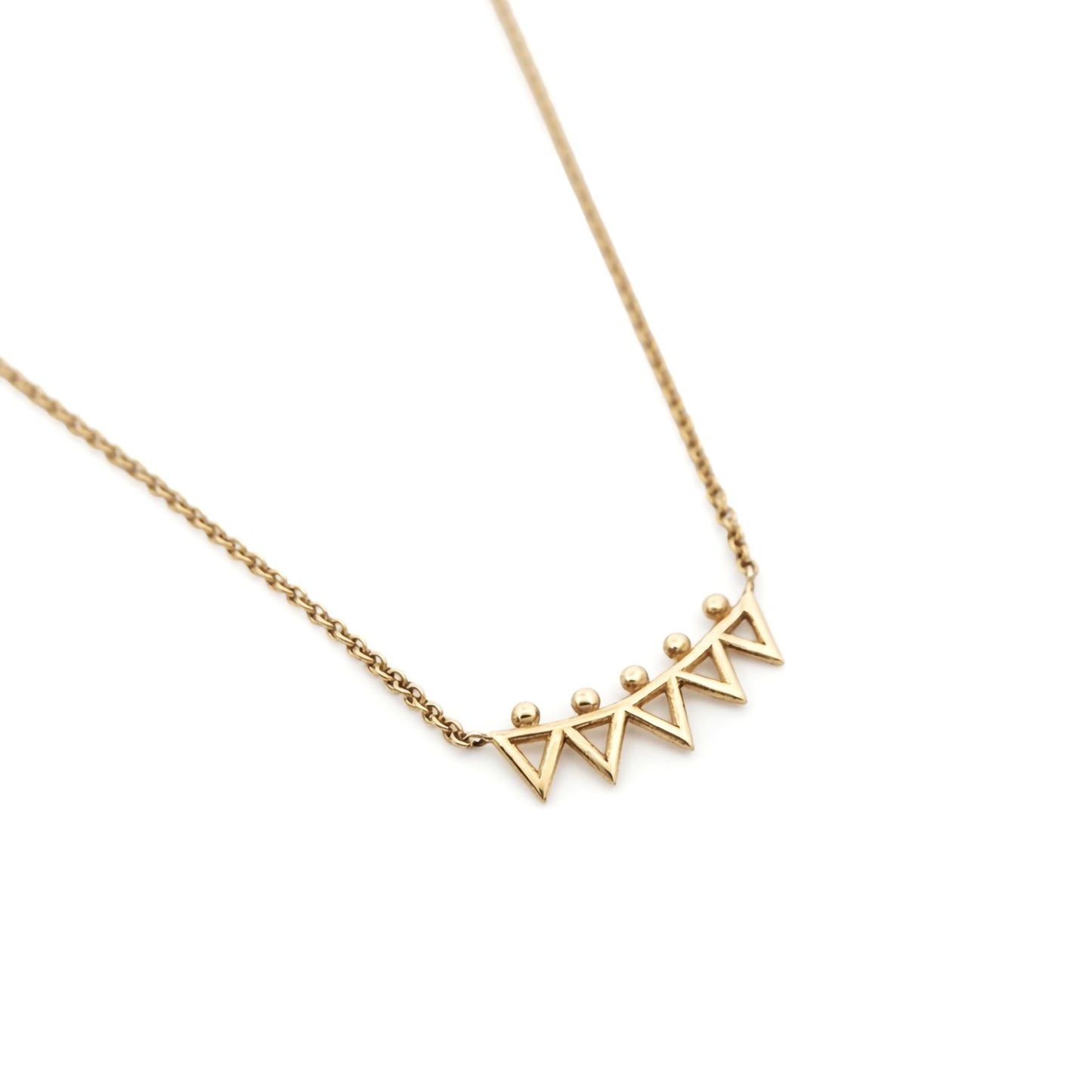 14k Yellow Gold Mountain Necklace