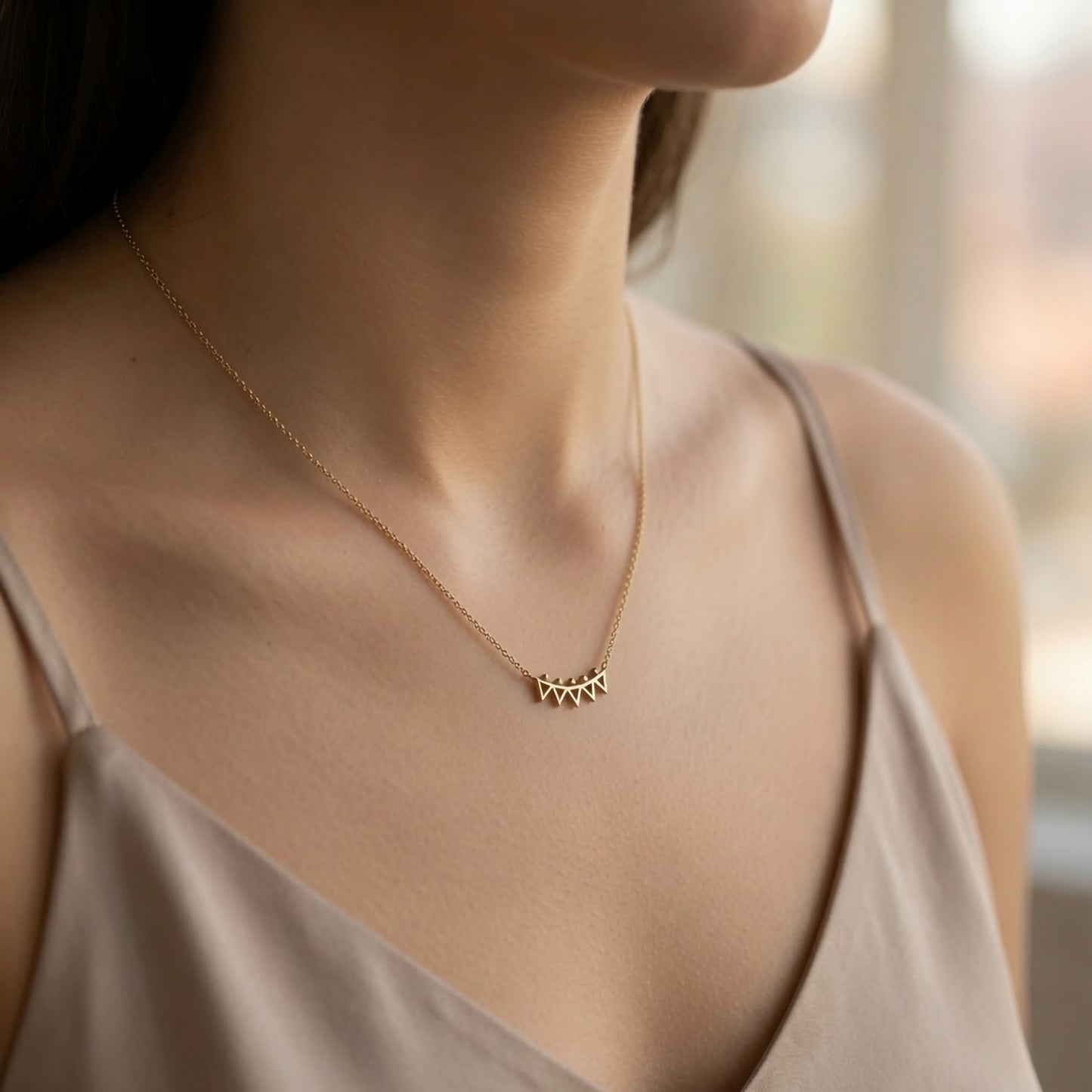 14k Yellow Gold Mountain Necklace