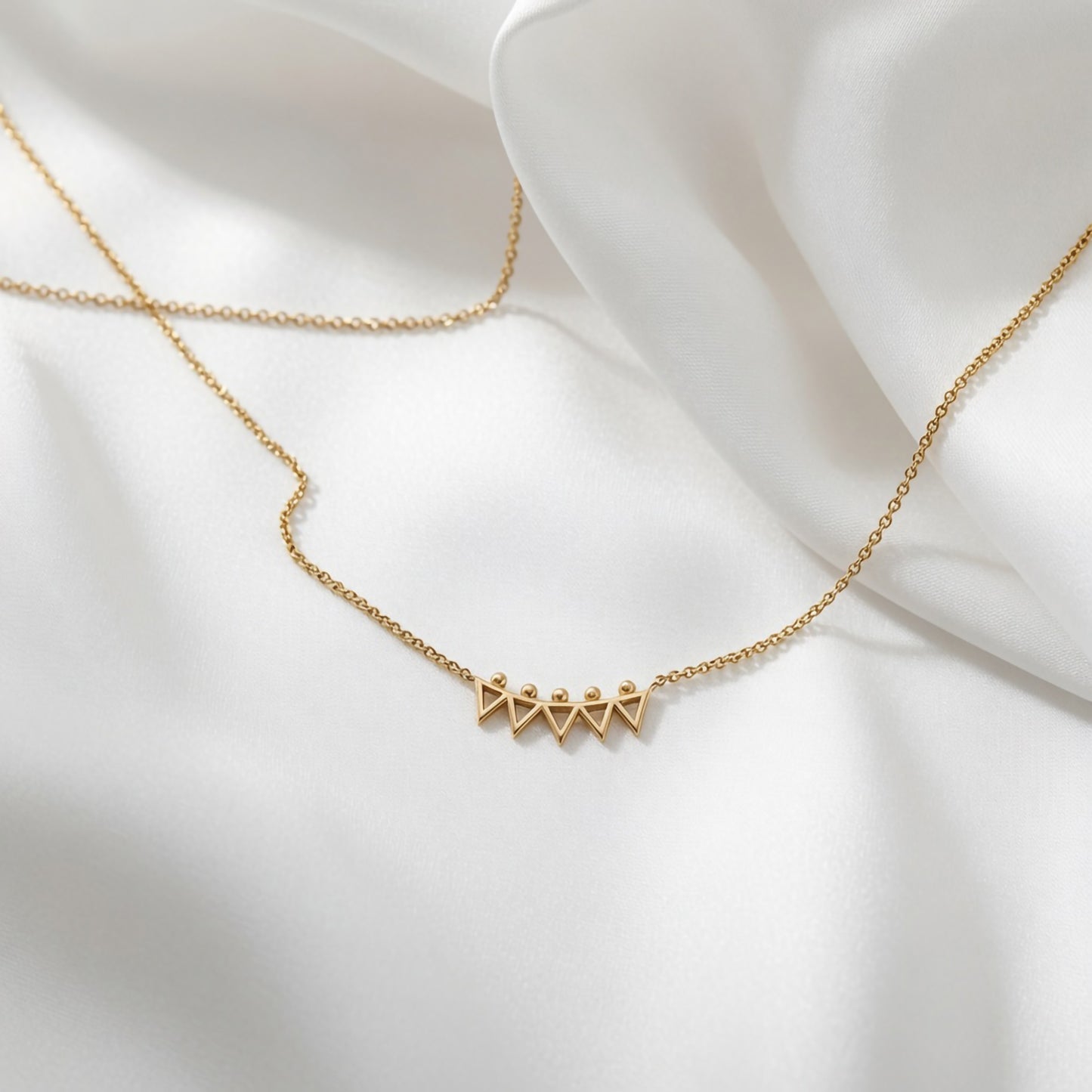 14k Yellow Gold Mountain Necklace