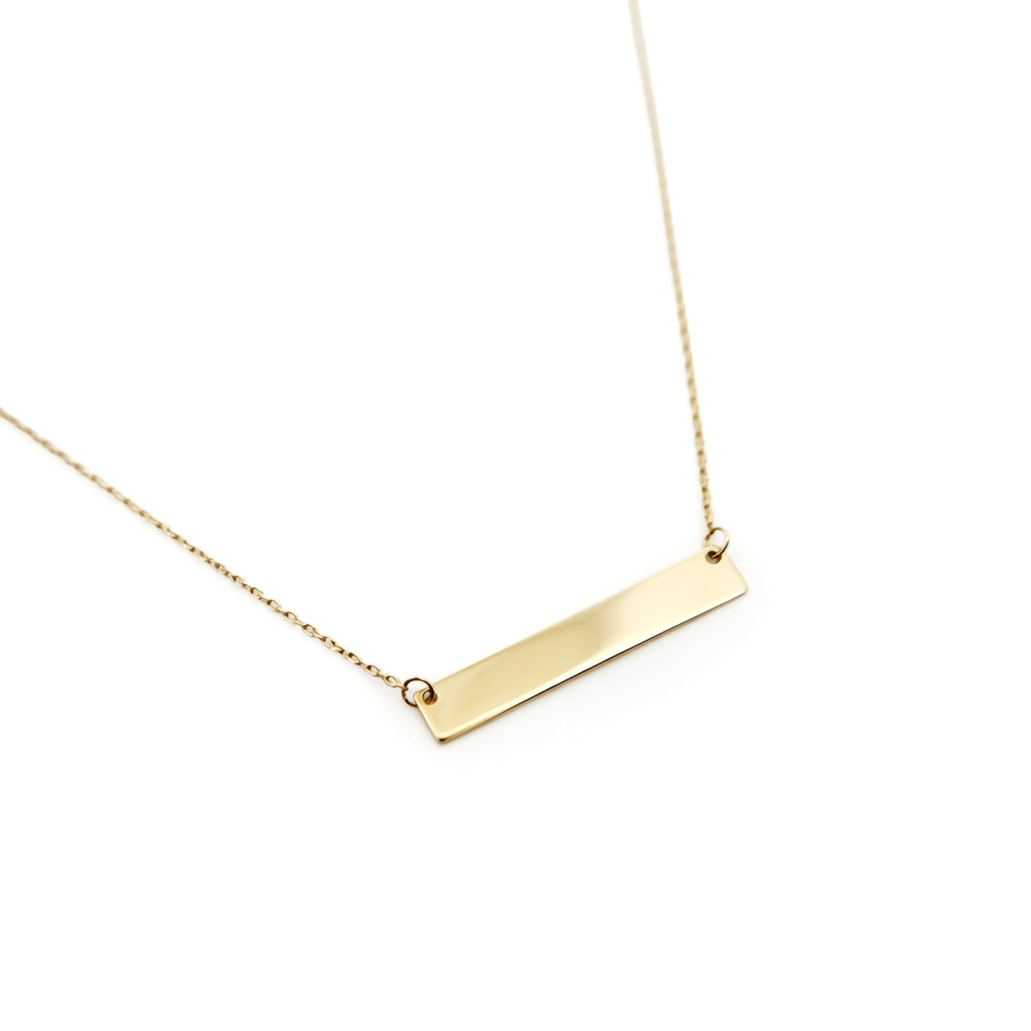10k Yellow Gold Bar Necklace