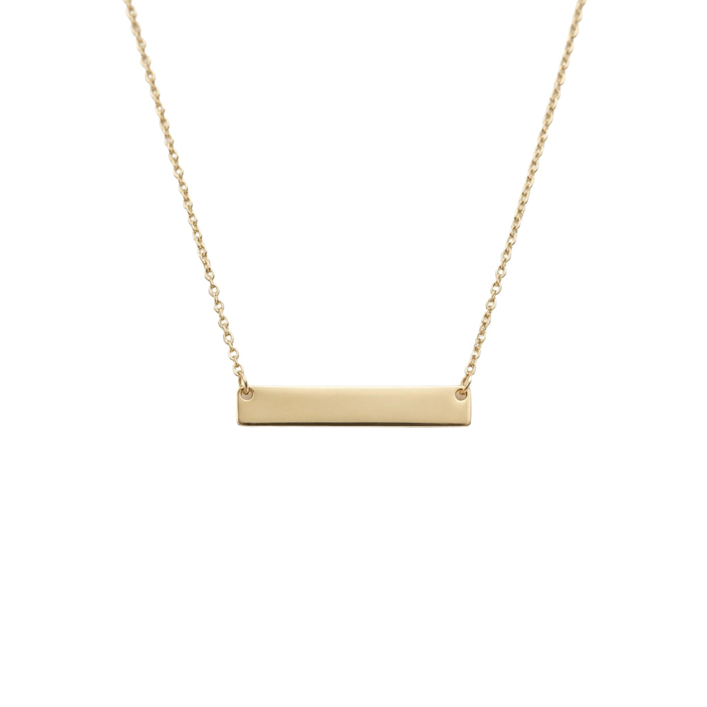 10k Yellow Gold Bar Necklace