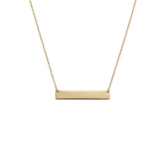 10k Yellow Gold Bar Necklace