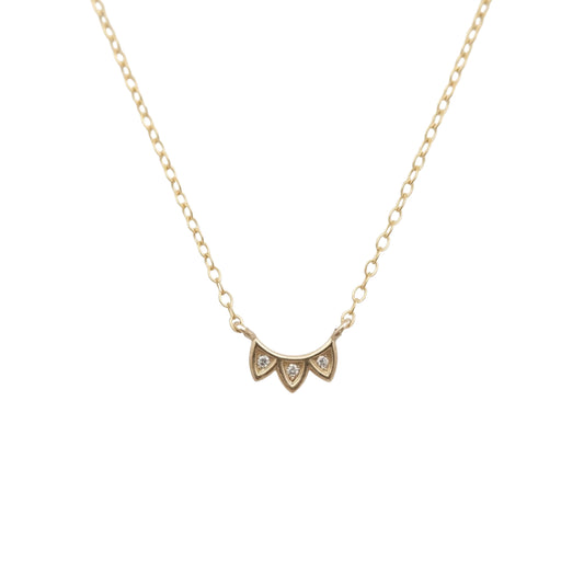 Lab Diamond Petal Necklace