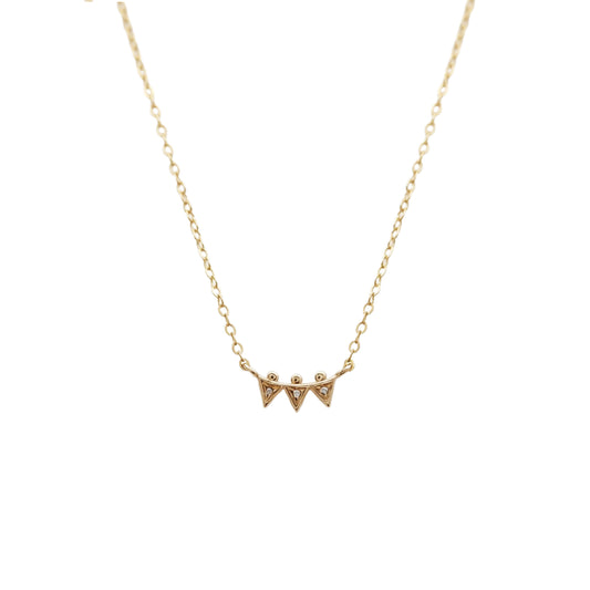 Lab Diamond Triangle Necklace