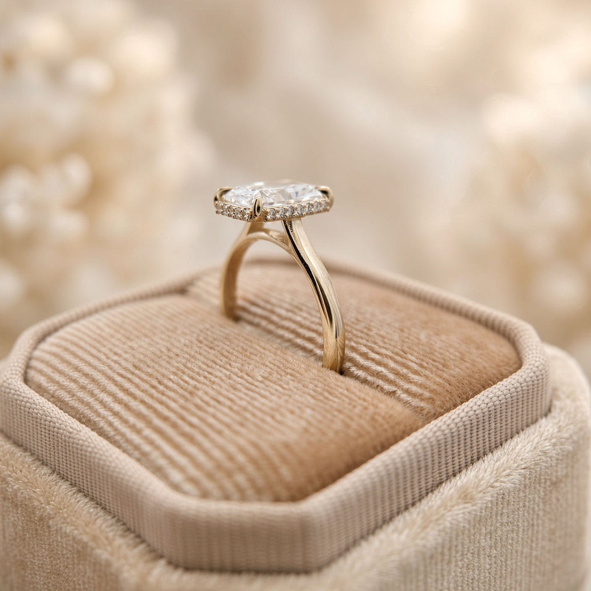 2.09ct Radiant Lab-Diamond with Hidden Halo
