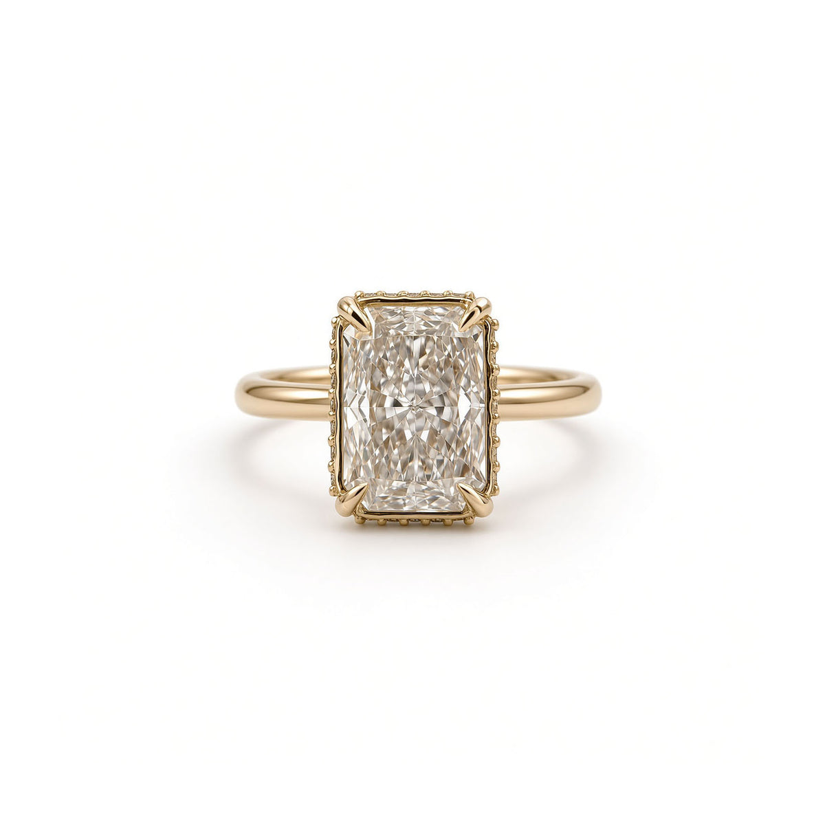 2.09ct Radiant Lab-Diamond with Hidden Halo