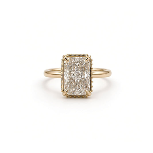 2.09ct Radiant Lab-Diamond with Hidden Halo