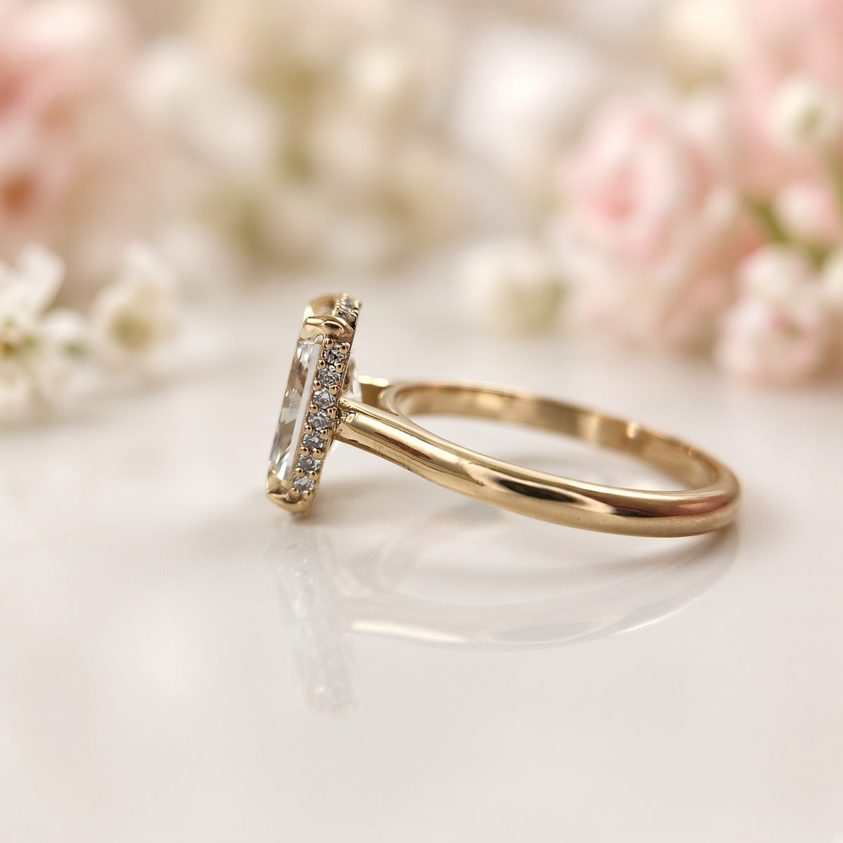 2.09ct Radiant Lab-Diamond with Hidden Halo