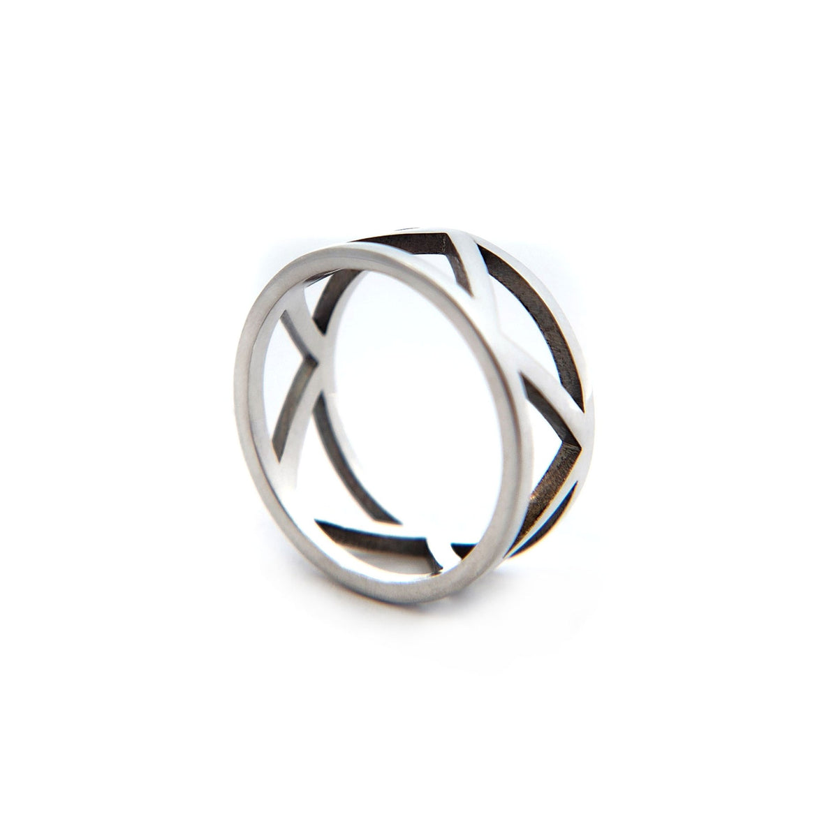 Pattern Eternity Triangle Pattern Eternity Ring – Made You Look Jewellery