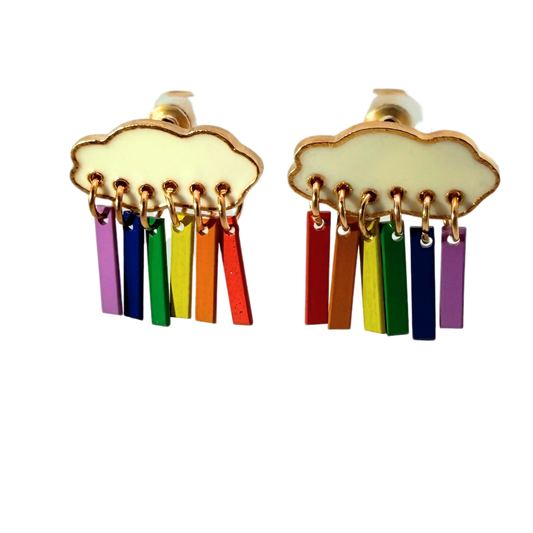 Rainbow Cloud Earrings