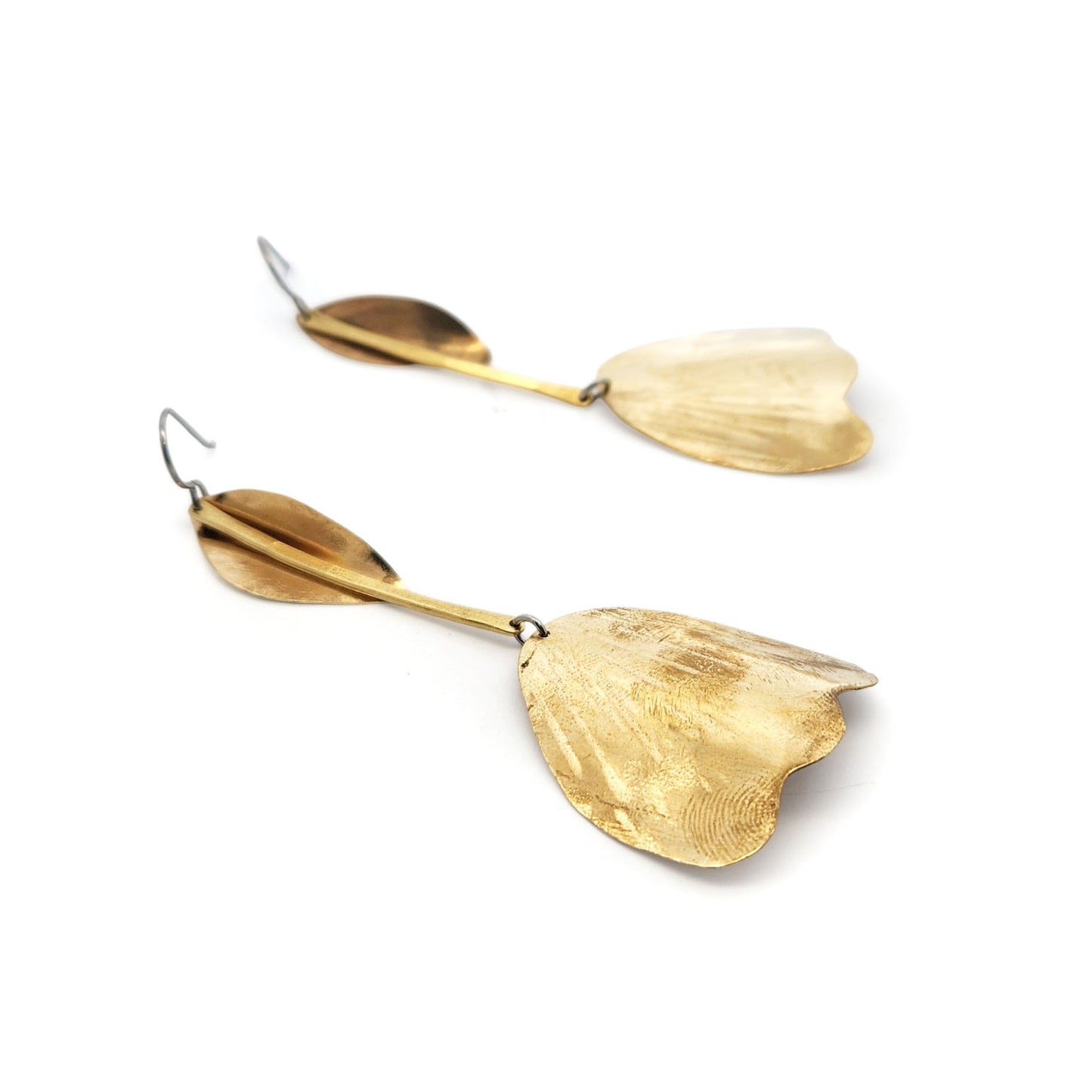 Brass Tulip Earrings