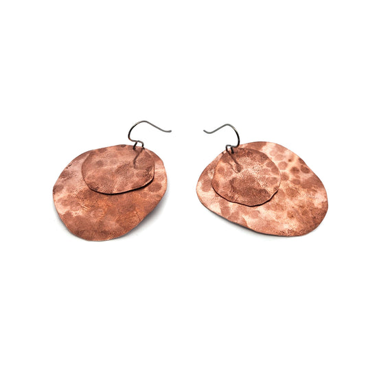 Layered Copper Earrings