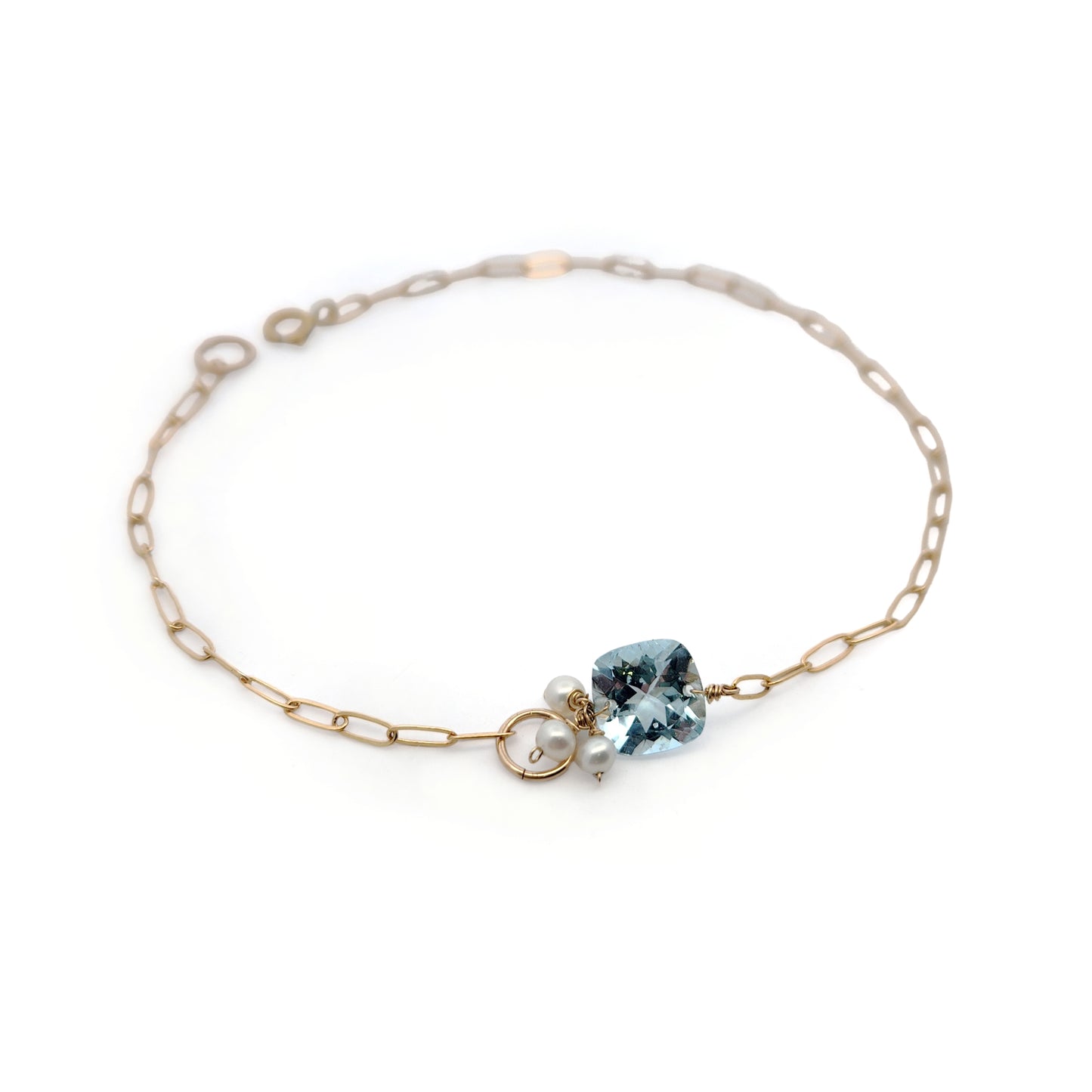 Pearl & Aquamarine Bracelet
