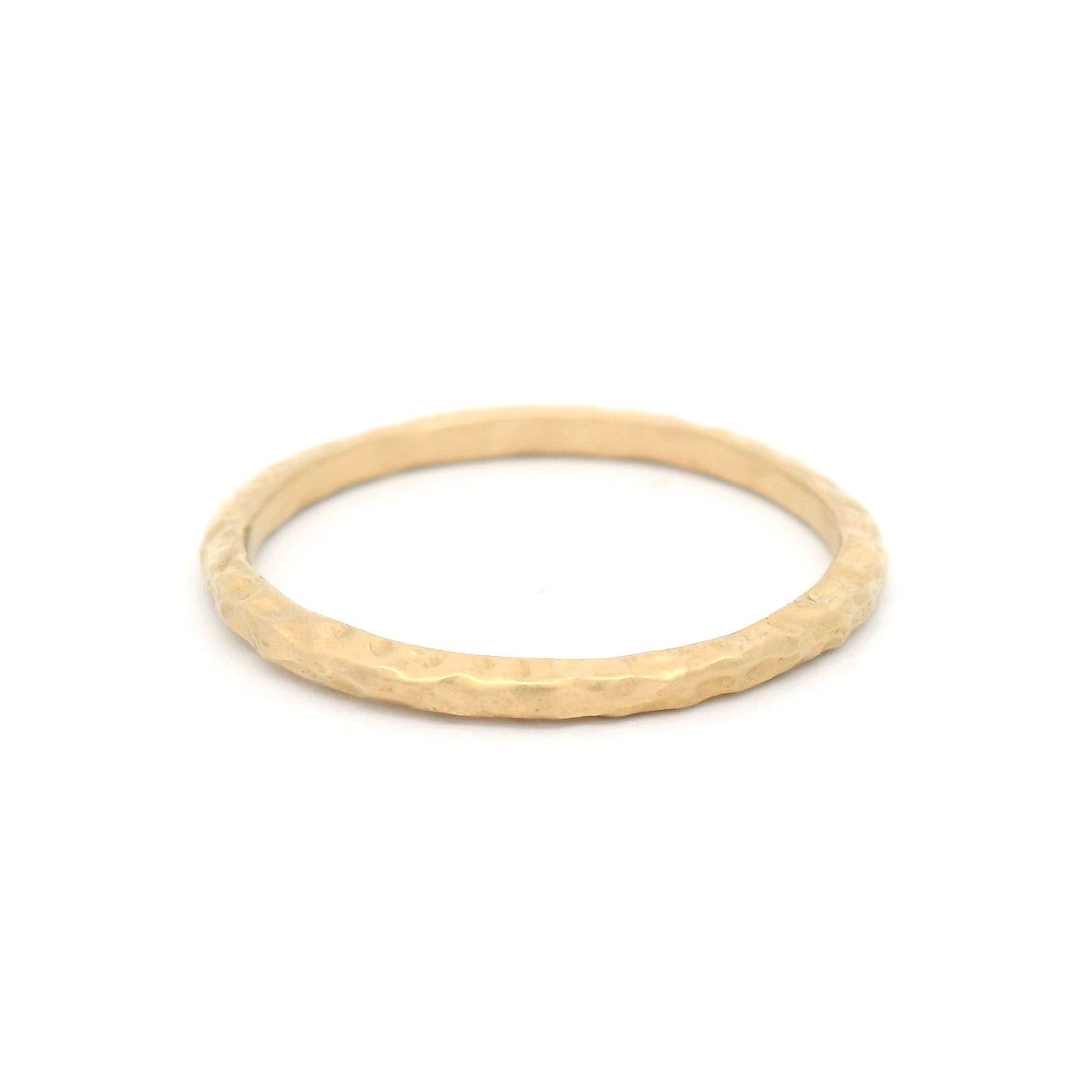 14k Yellow Organic Textured 1.5mm Wide Band