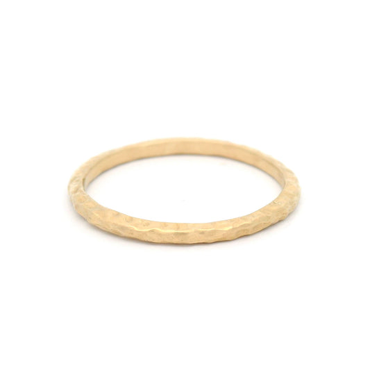 14k Yellow Organic Textured 1.5mm Wide Band