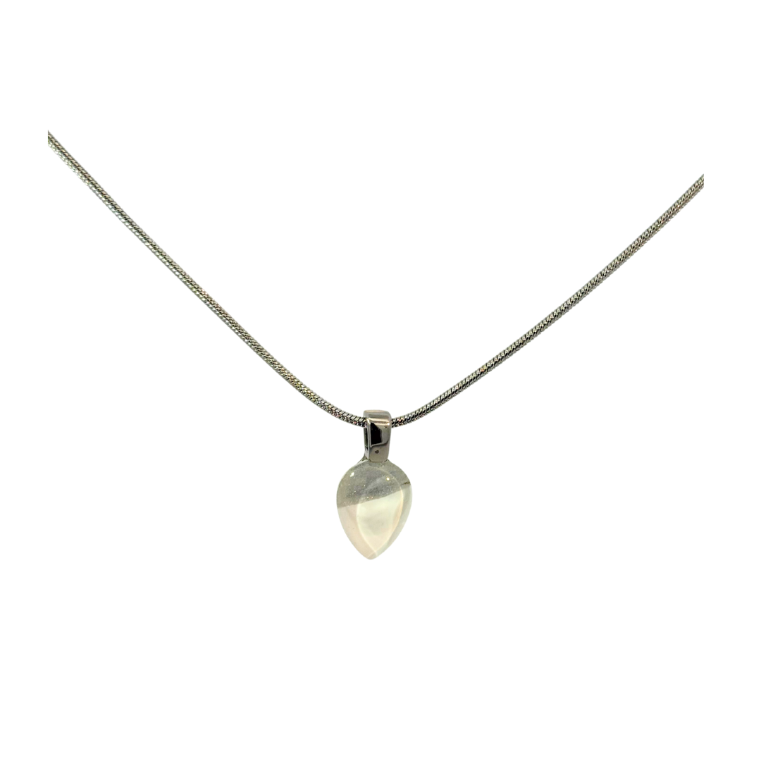 White & Grey Drop Glass Pendant