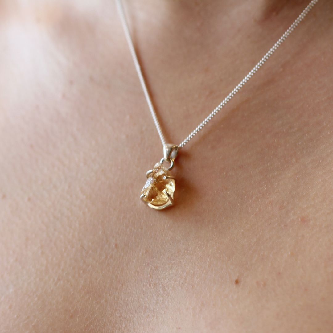 Rough Citrine Necklace