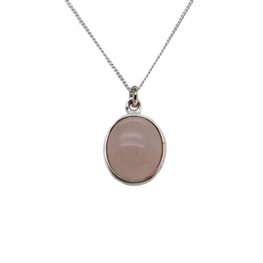 Oval Rose Quartz Pendant