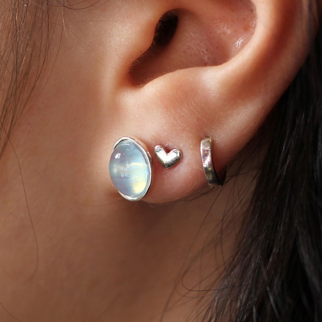 Oval Aquamarine Studs